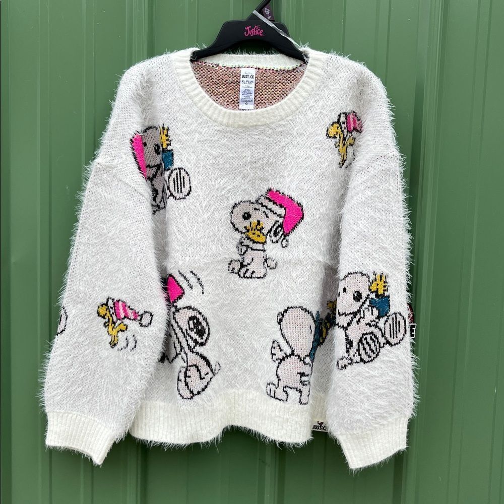 Girls Justice xāSnoopy Collab Sweater Shirt Size XL Plus